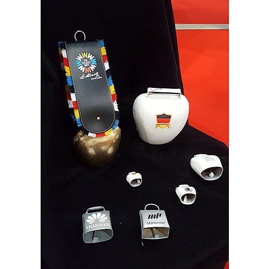 5929 bedruckbare Werbe-Kuhglocken zum Anfeuern für Sport-Events made in germany