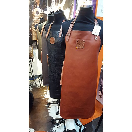 5929 Neuheit Grillschürzen 2017 hochwertige Leder-BBQ Grillschürze mit Logoprägung