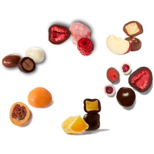 Eine süße Aufmerksamkeit: die mit Schokolade überzogenen Früchte