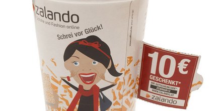 Originell bedruckte Coffee-Pappbecher CouponCups für Werbeaktionen ohne lästige Aufkleber