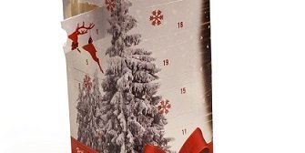 Tower-Adventskalender bedruckt als süßes Weihnachtswerbemittel