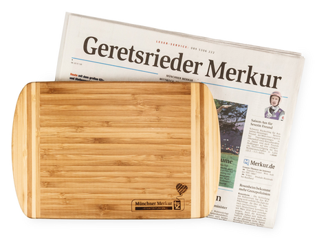 Robustes Bambus-Schneidebrett mit individuellem Einbrand