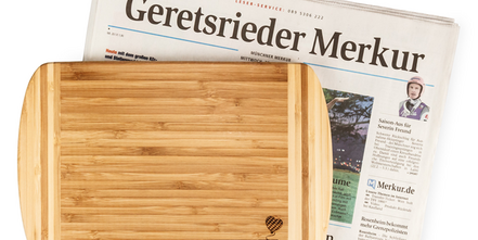 Robustes Bambus-Schneidebrett mit individuellem Einbrand
