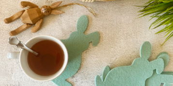 Untersetzer in Ostermotiven als Werbegeschenk für den Frühling 