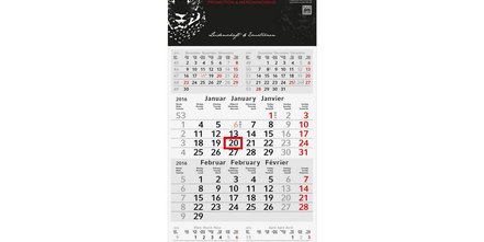 Praktisch und übersichtlich -  der neue, individuell bedruckbare 6 Monatskalender