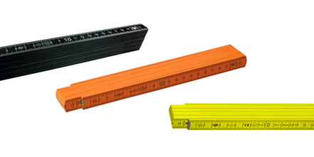 Hochwertige Zollstöcke in verschiedenen Trendfarben