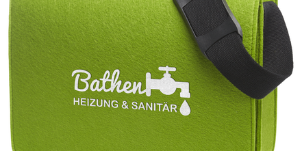 Hochwertige Filz-Umhängetasche mit eigenem Werbelogo