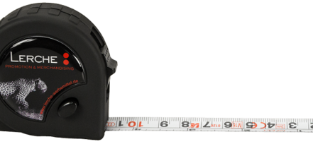 Praktisches Maßband &quot;Touch me&quot; mit feiner Haptik und individuellem Druck oder Doming