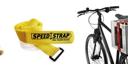 Für Reisen, Urlaub oder Transport: Hochwertiges Kofferband mit innovativem Klettverschluss &quot;Speed Strap&quot; mit Logo bedruckt