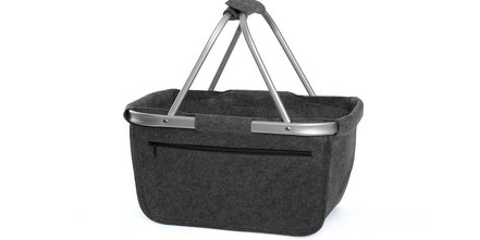 Produkt-Neuheit: Filz-Shopper Basket faltbarer Einkaufskorb mit Werbung bestickt oder bedruckt