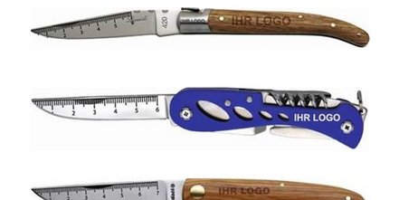 Taschenmesser als Werbegeschenk mit cm-Laserung