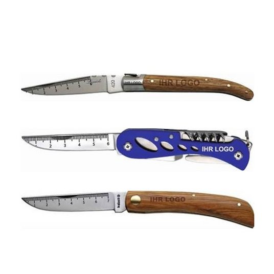 Taschenmesser als Werbegeschenk mit cm-Laserung