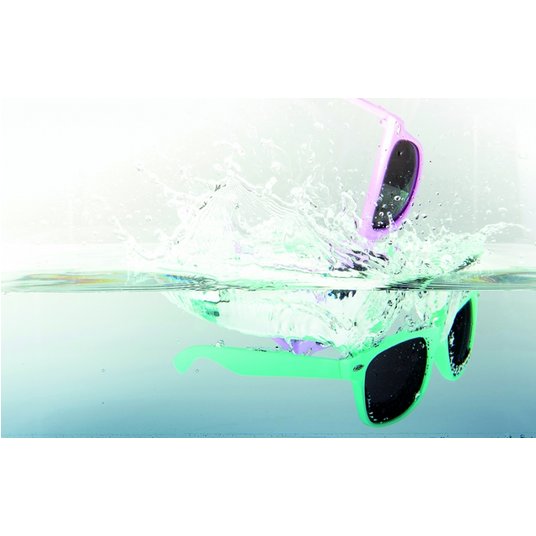 schwimmende Logo-Sonnenbrillen in Trendfarben mit Logo-Druck