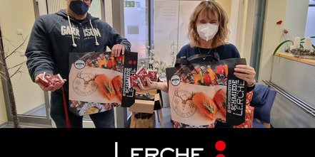 Spendenübergabe von Lerche an die Seniorenhilfe Lichtblick