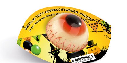 Gruseliges Fruchtgummi-Glubschauge: Halloween Werbemittel