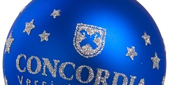 Individuelle Weihnachtskugel mit Logo als Streuartikel