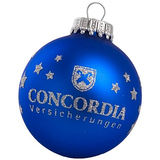 Individuelle Weihnachtskugel mit Logo als Streuartikel