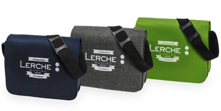 Topseller aus der Lerche: Werbetaschen-Manufaktur: Die moderne Umhängetasche München mit Stick oder Druck als individueller Werbeartikel