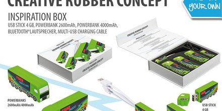 Individuelle Formen in 2D und 3D aus Soft Rubber PVC als Elektronik-Werbeartikel