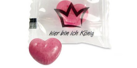 Werbeartikel mit Herz – leckere Süßigkeiten verschenken, ideales Werbemittel zum Valentinstag