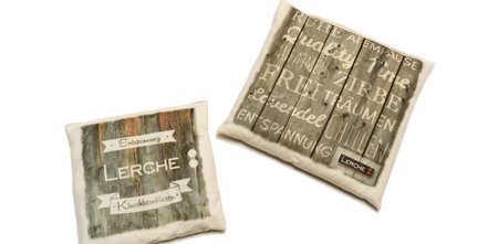 Werben mit Wärme: Hochwertiges Natur-Kräuter-Kissen aus Bio-Baumwolle individuell bedruckbar