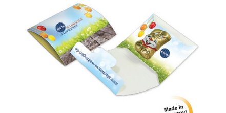 Werbeschokolade Bedrucktes Promo-Briefchen  mit süßer Überraschung
