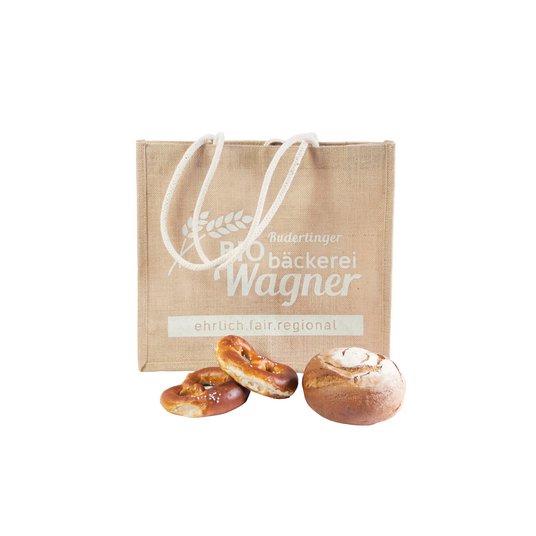 Jutetasche 40x35x15 mit Druck als Werbeartikel