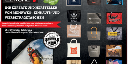 Der neue Werbetaschen-Katalog der Lerche: Werbetaschen-Manufaktur