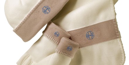 Winter-Fleece-Set bestickt - der kuschelig-warme Werbeträger