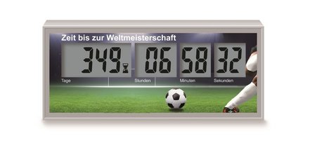 WM 2014 in Brasilien – Vorfreude mit der individuell bedruckbaren Countdown Uhr!