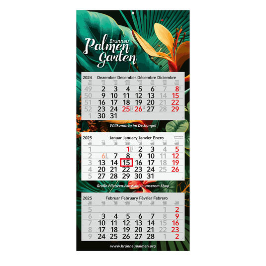 3 Monats Kalender mit Logo