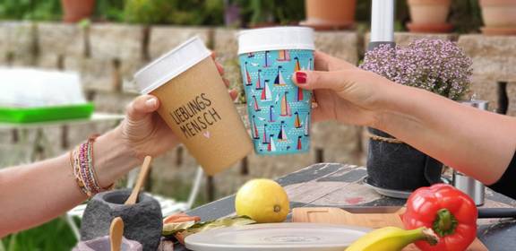 Mehrweggeschirr kreativ bedruckt