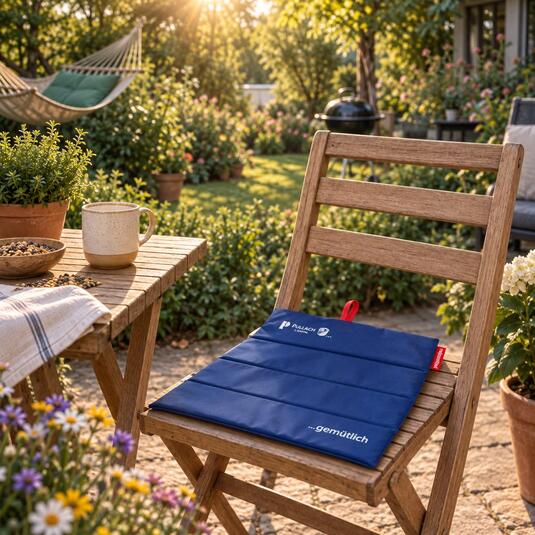 Sitzkissen mit Logo als Werbeartikel für Haus und Garten Sitzkissen mit Logo als Werbeartikel für Haus und Garten