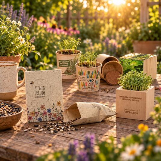 Werbeartikel für den Garten, die wachsen Werbeartikel für den Garten, die wachsen