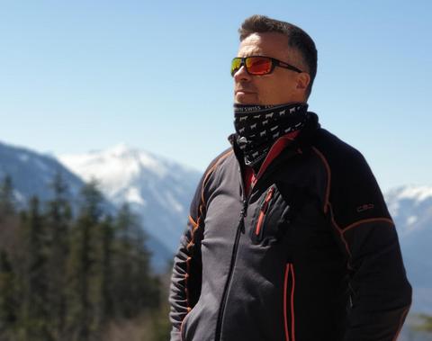 Multifunktionstuch mit bedrucktem Logo als Halstuch