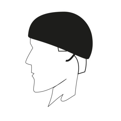 Multifunktionstuch mit Logo als Beanie getragen Multifunktionstuch mit Logo als Beanie getragen