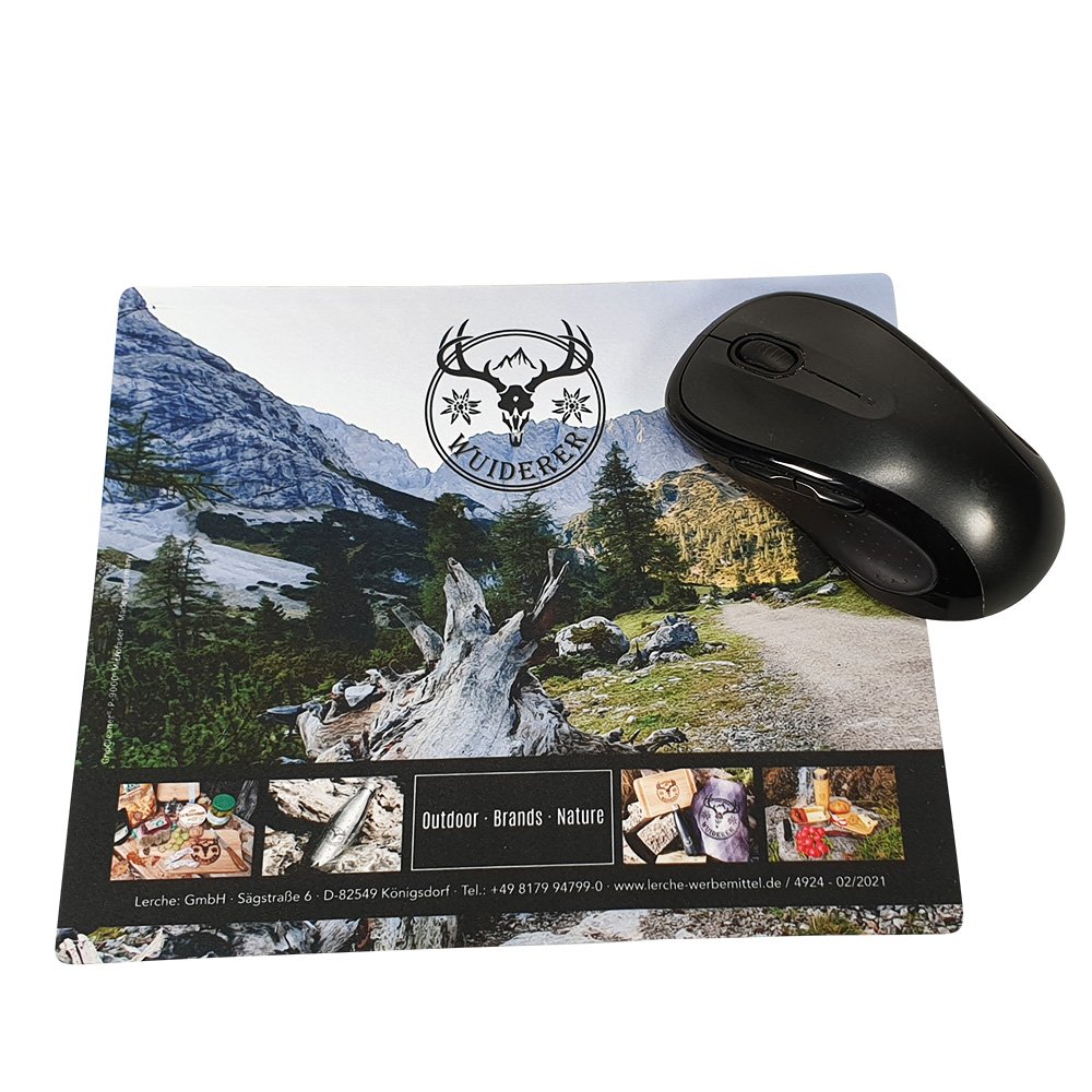 4in1 bedrucktes Mousepad aus Mikrofaser fürs Homeoffice