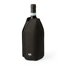 Aktiv-Weinkühler schwarz mit individuellem Werbedruck