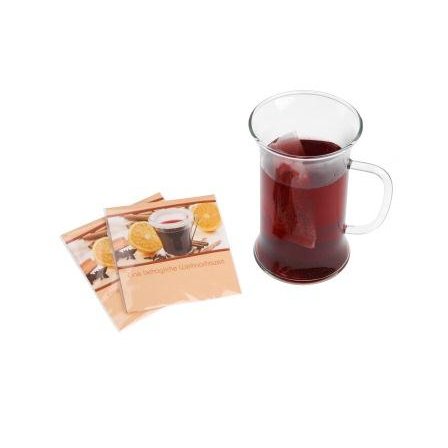 Aromatisches Werbemittel für Weihnachten 2015 Glühwein-Päckchen bedruckt für Lerche Werbemittel