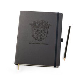 Werbe-Notizbuch Appeel, nachtblau, mit Blindprägung