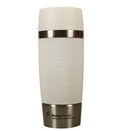 nachhaltiger, doppelwandiger Werbe-Coffee2go Becher Emsa mit Logo-Lasergravur graviert