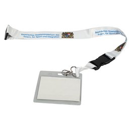 Praktisches Ausweisband mit Logodruck und Ausweishülle