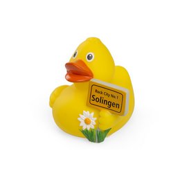 Werbemittel Stadt-Ente mit bedruckbarem Ortsschild