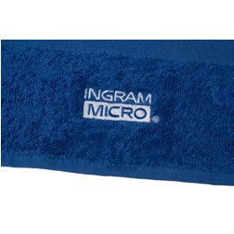 Badehandtuch in Luxusfrottee mit Logo-Stick für die Ingram Micro Distribution GmbH