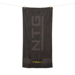 Duschtuch aus 100% BW mit individueller Hoch-Tief-Einwebung