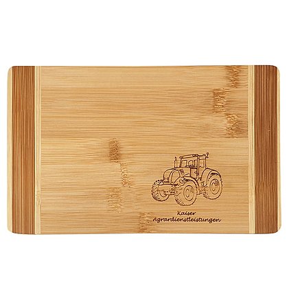 Bambus-Schneidebrett mit individueller Logo-Lasergravur Agrar