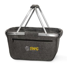 Filz EInkaufskorb mit Logostick Werbegeschenk