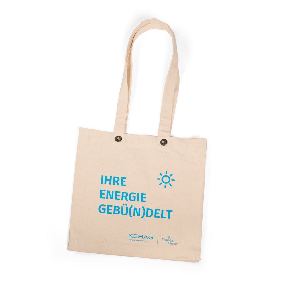Werbe-Baumwolltasche „Lantau“ mit langen Henkeln und individuellem Werbedruck