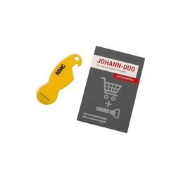 Individuell bedruckter Schlüsselanhänger Johann mit zwei Funktionen