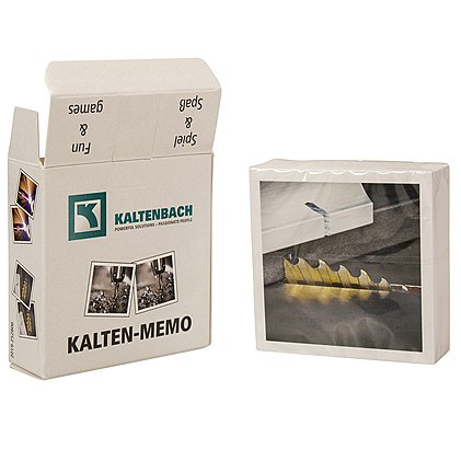 individuell bedrucktes Werbe-Memo-Spiel mit Kaltenbach Logo